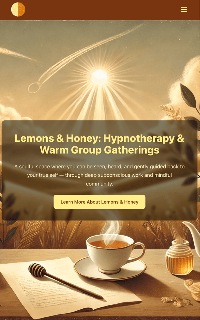 Hypnotherapy - website portfolio